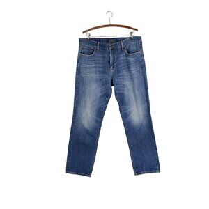Lucky Brand 221 Original Straight Jeans Medium Blue Wash Denim Mens Size 36x32
